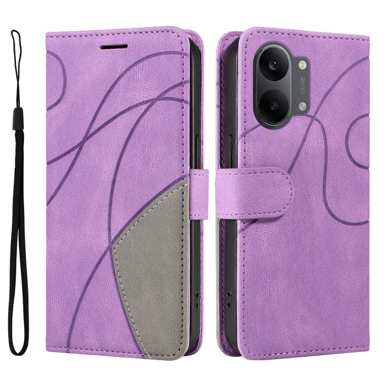 For Xiaomi Poco X8 Pro Max 5G Dual-color Splicing Flip Leather Phone Case