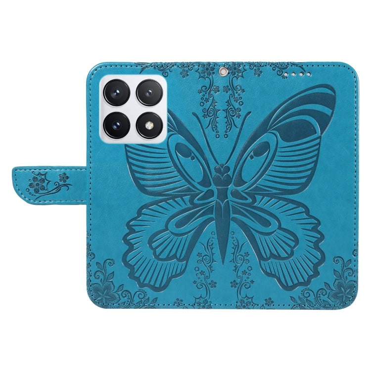 For Xiaomi 14T Pro Swallowtail Butterfly Embossed Leather Phone Case