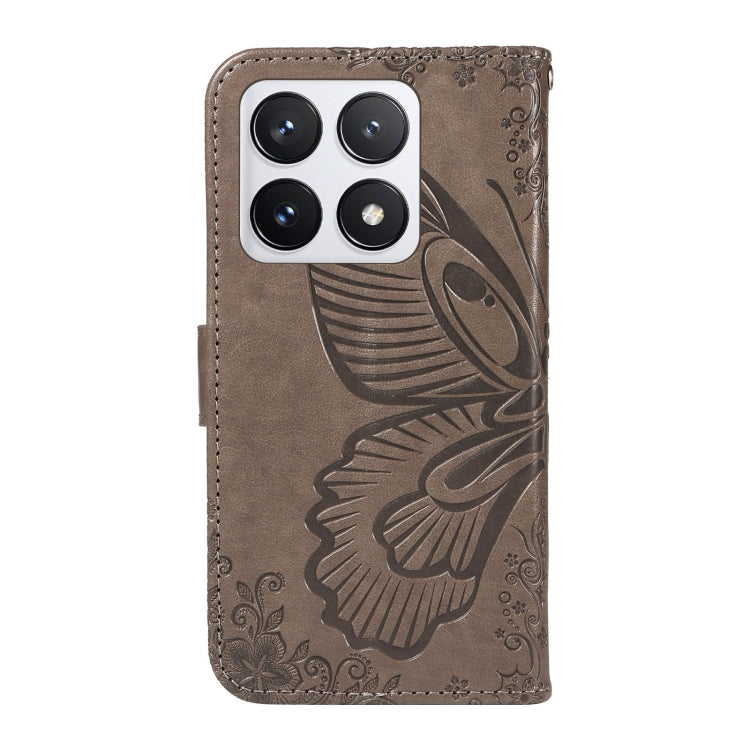 For Xiaomi 14T Pro Swallowtail Butterfly Embossed Leather Phone Case