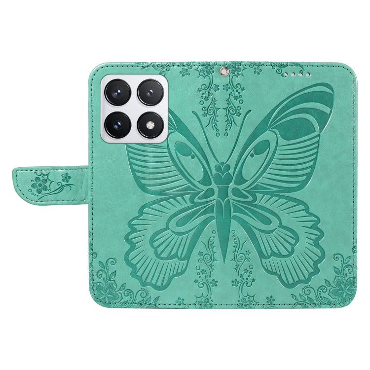 For Xiaomi 14T Pro Swallowtail Butterfly Embossed Leather Phone Case
