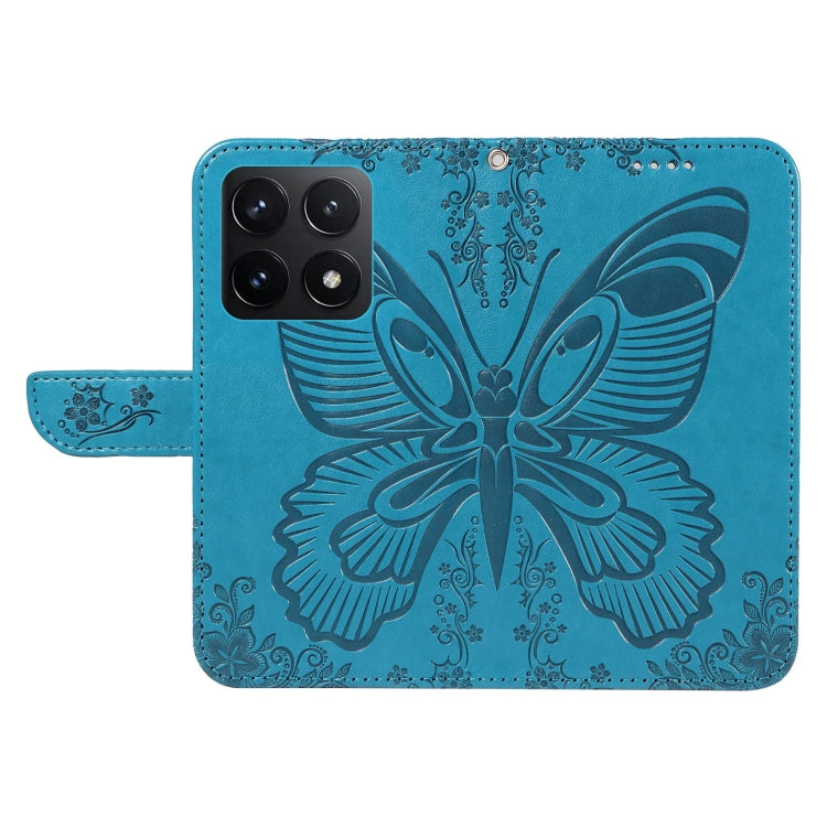 For Xiaomi 14T Swallowtail Butterfly Embossed Leather Phone Case