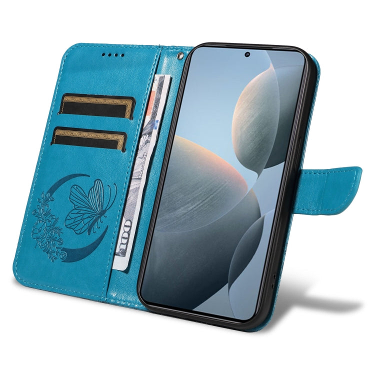 For Xiaomi 14T Swallowtail Butterfly Embossed Leather Phone Case