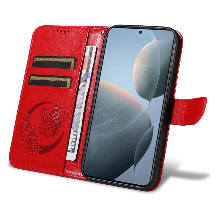 For Xiaomi 14T Swallowtail Butterfly Embossed Leather Phone Case