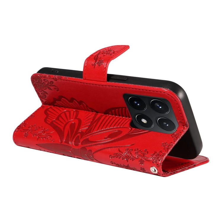 For Xiaomi 14T Swallowtail Butterfly Embossed Leather Phone Case