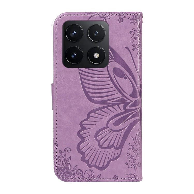 For Xiaomi 14T Swallowtail Butterfly Embossed Leather Phone Case