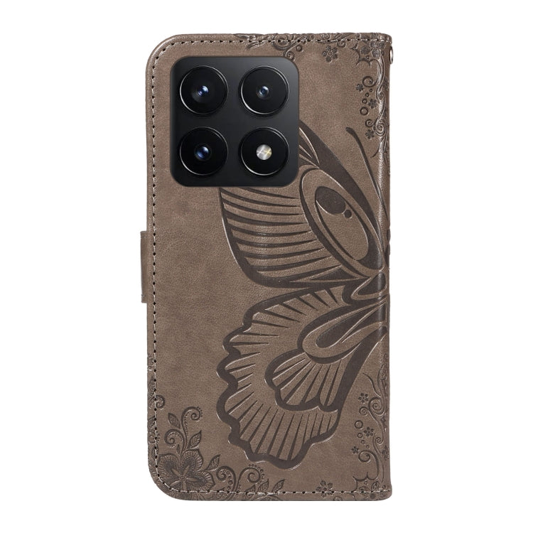 For Xiaomi 14T Swallowtail Butterfly Embossed Leather Phone Case