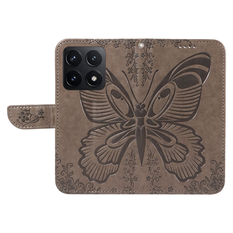 For Xiaomi 14T Swallowtail Butterfly Embossed Leather Phone Case