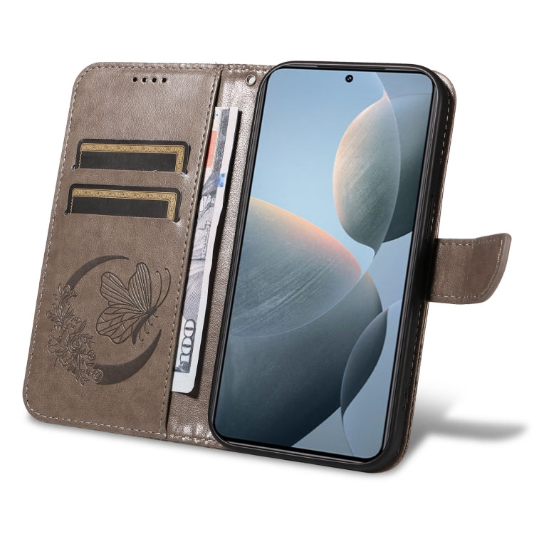 For Xiaomi 14T Swallowtail Butterfly Embossed Leather Phone Case
