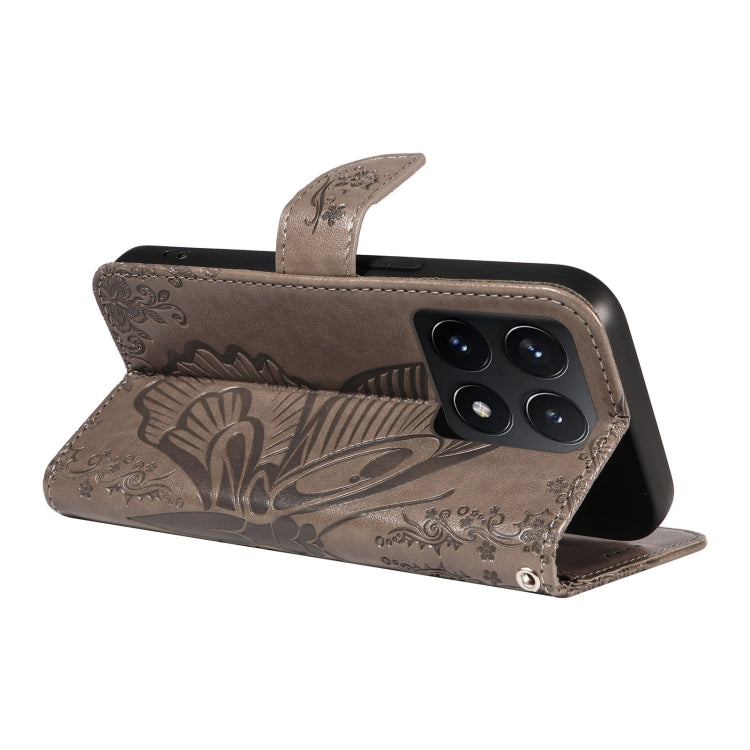 For Xiaomi 14T Swallowtail Butterfly Embossed Leather Phone Case