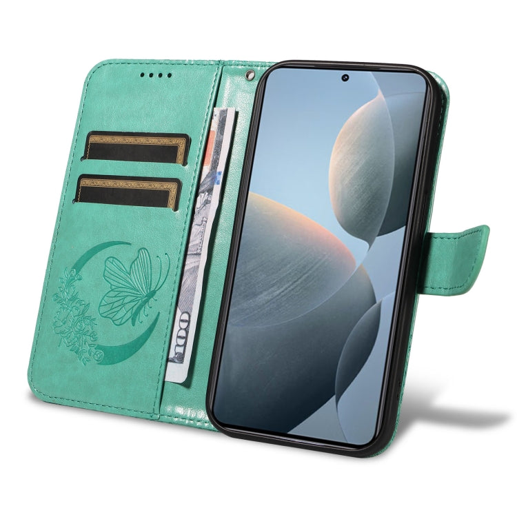 For Xiaomi 14T Swallowtail Butterfly Embossed Leather Phone Case