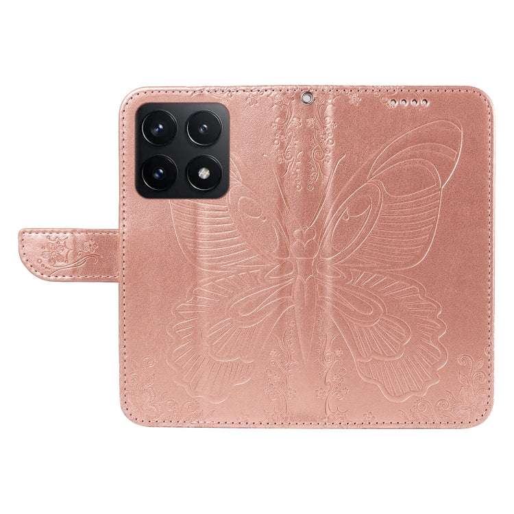 For Xiaomi 14T Swallowtail Butterfly Embossed Leather Phone Case