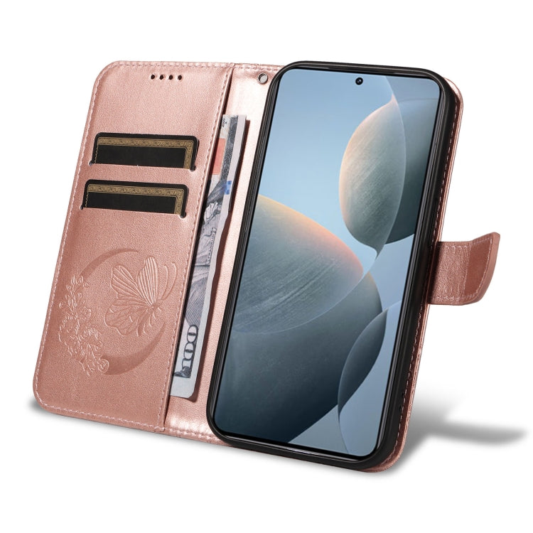For Xiaomi 14T Swallowtail Butterfly Embossed Leather Phone Case