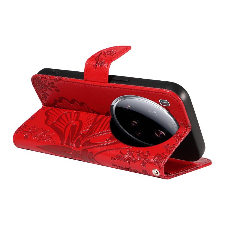 For Xiaomi 15 Ultra 5G Global Swallowtail Butterfly Embossed Leather Phone Case