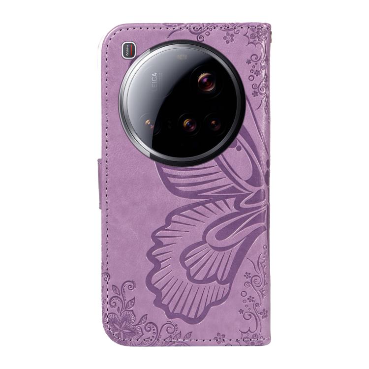 For Xiaomi 15 Ultra 5G Global Swallowtail Butterfly Embossed Leather Phone Case