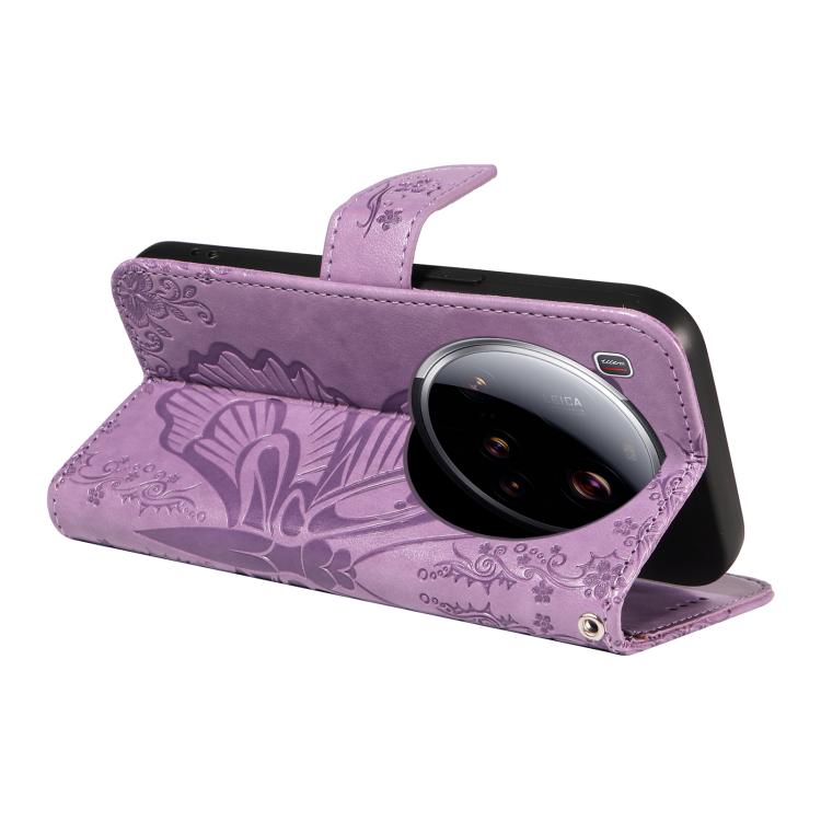 For Xiaomi 15 Ultra 5G Global Swallowtail Butterfly Embossed Leather Phone Case