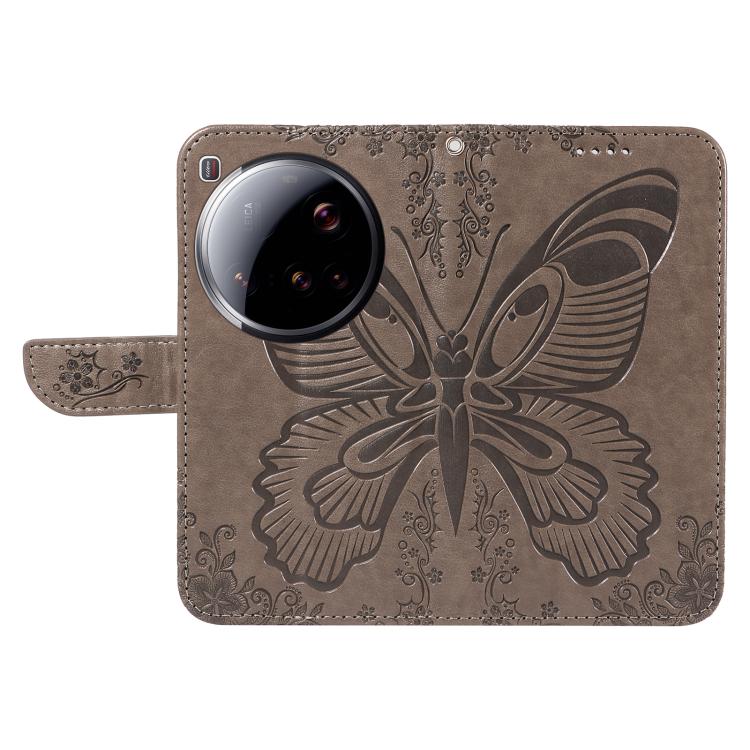 For Xiaomi 15 Ultra 5G Global Swallowtail Butterfly Embossed Leather Phone Case