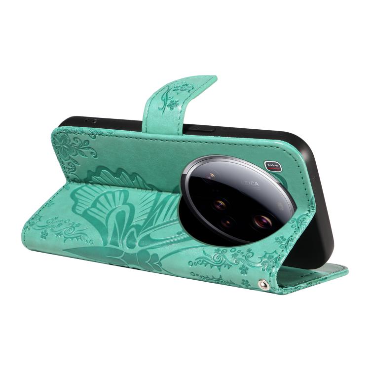 For Xiaomi 15 Ultra 5G Global Swallowtail Butterfly Embossed Leather Phone Case