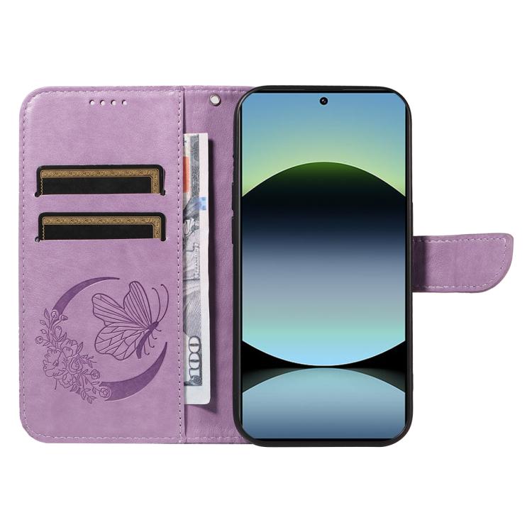 For Xiaomi Poco M6 Pro 4G Global Swallowtail Butterfly Embossed Leather Phone Case