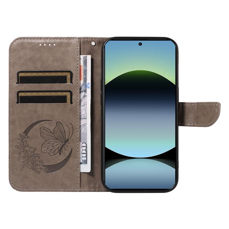 For Xiaomi Poco M6 Pro 4G Global Swallowtail Butterfly Embossed Leather Phone Case