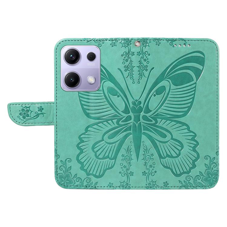 For Xiaomi Poco M6 Pro 4G Global Swallowtail Butterfly Embossed Leather Phone Case