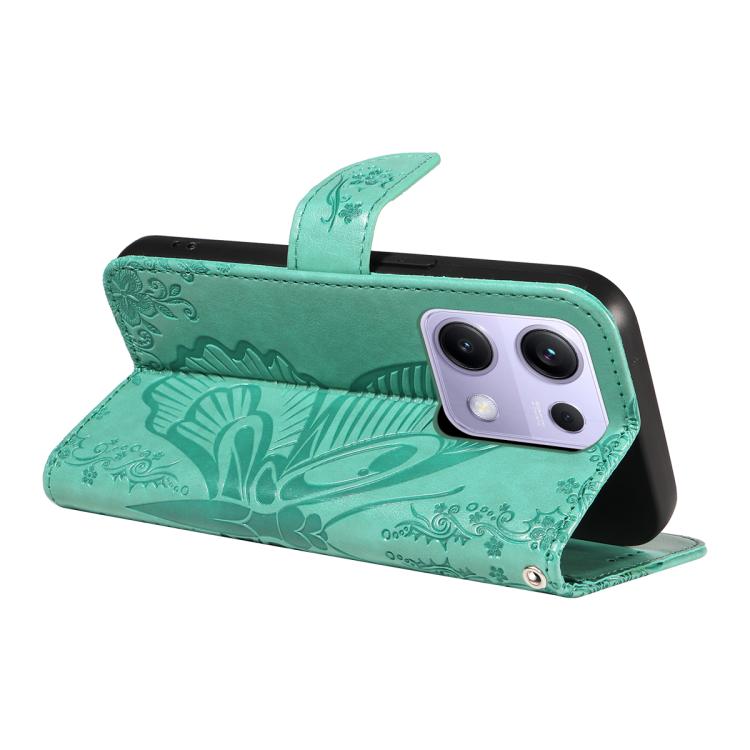 For Xiaomi Poco M6 Pro 4G Global Swallowtail Butterfly Embossed Leather Phone Case