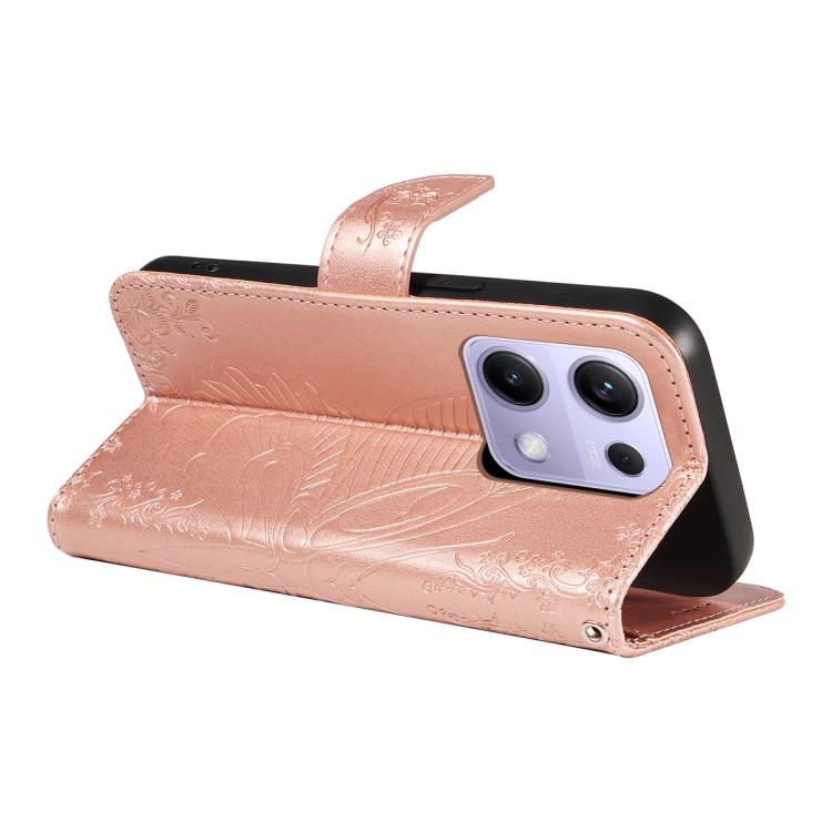 For Xiaomi Poco M6 Pro 4G Global Swallowtail Butterfly Embossed Leather Phone Case