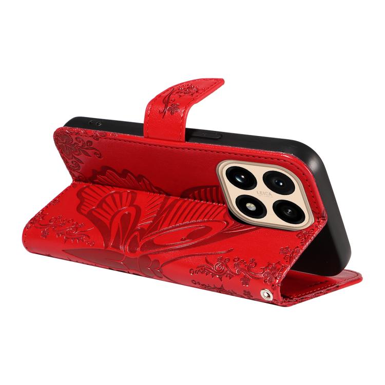 For Xiaomi 15T 5G Swallowtail Butterfly Embossed Leather Phone Case