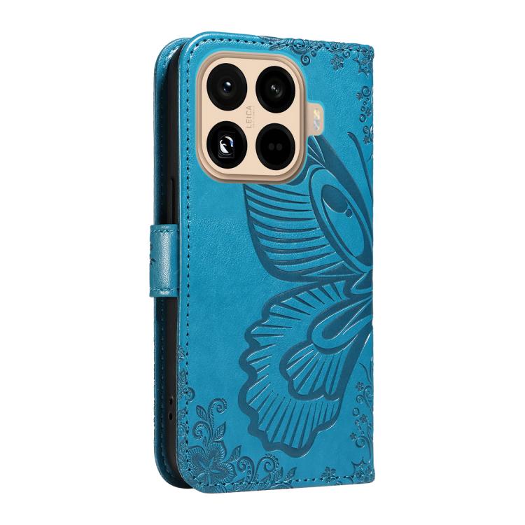 For Xiaomi 15T Pro 5G Swallowtail Butterfly Embossed Leather Phone Case