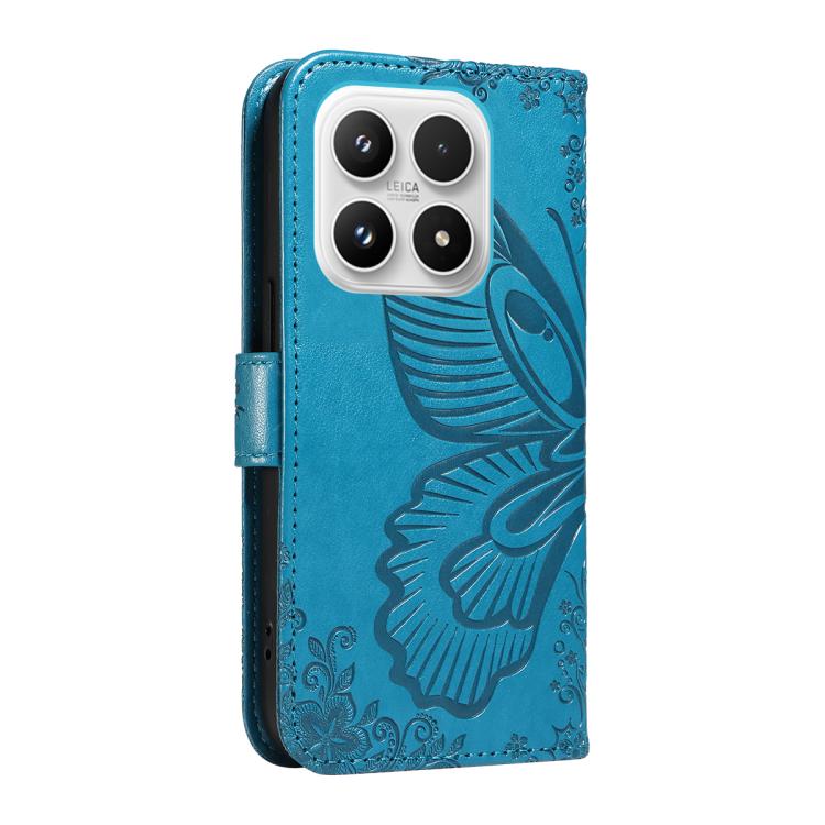 For Xiaomi 17 Swallowtail Butterfly Embossed Leather Phone Case