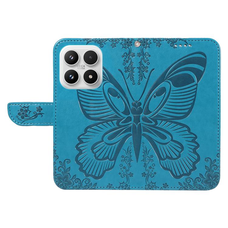 For Xiaomi 17 Swallowtail Butterfly Embossed Leather Phone Case