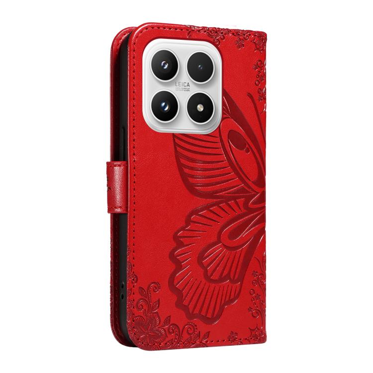 For Xiaomi 17 Swallowtail Butterfly Embossed Leather Phone Case