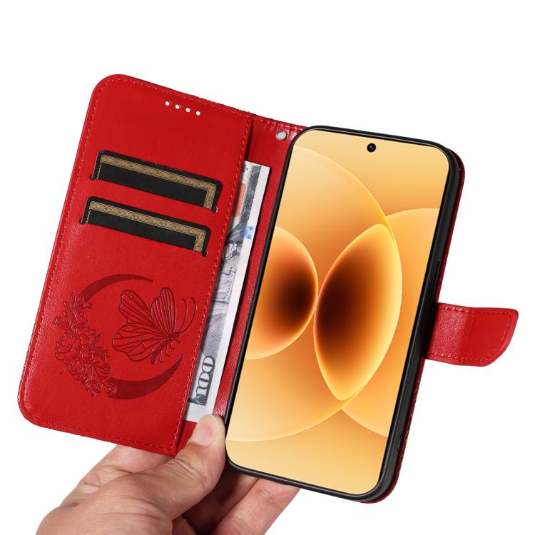 For Xiaomi 17 Swallowtail Butterfly Embossed Leather Phone Case