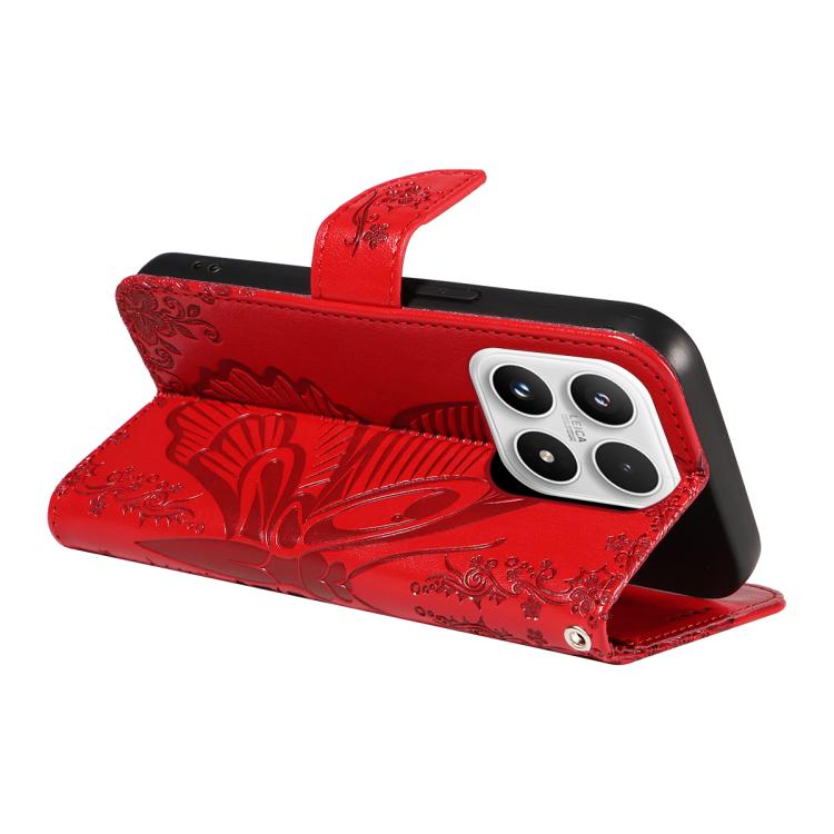 For Xiaomi 17 Swallowtail Butterfly Embossed Leather Phone Case