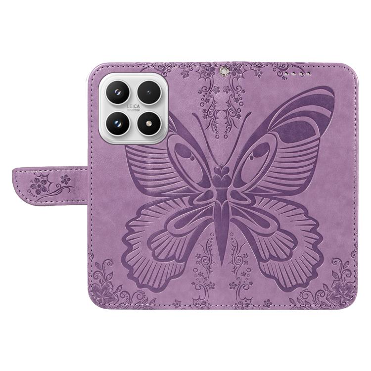 For Xiaomi 17 Swallowtail Butterfly Embossed Leather Phone Case