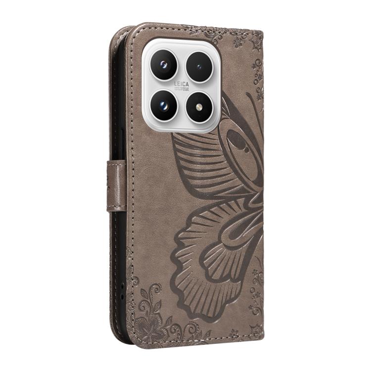 For Xiaomi 17 Swallowtail Butterfly Embossed Leather Phone Case