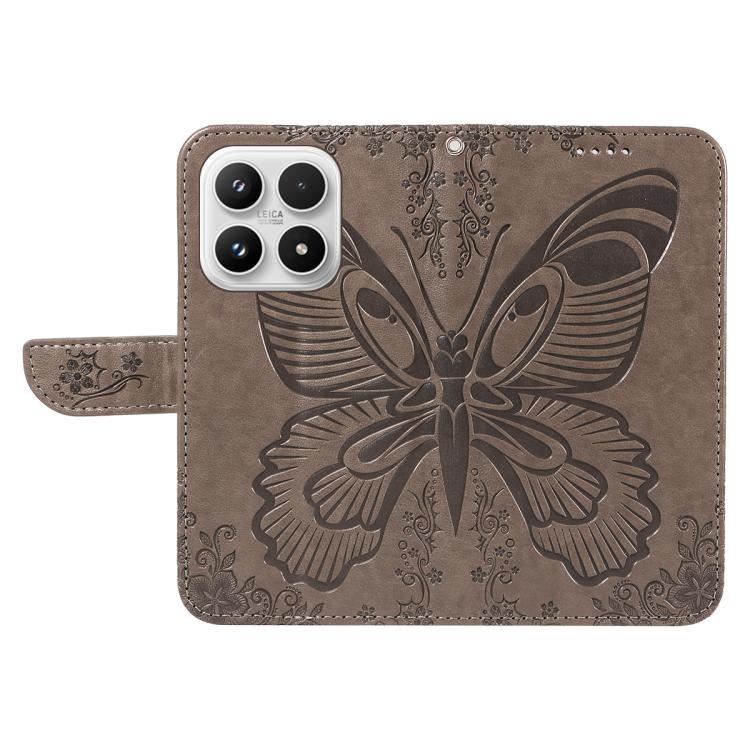 For Xiaomi 17 Swallowtail Butterfly Embossed Leather Phone Case