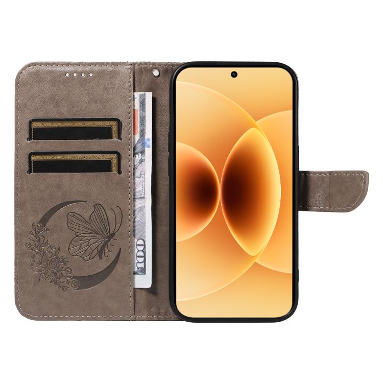 For Xiaomi 17 Swallowtail Butterfly Embossed Leather Phone Case