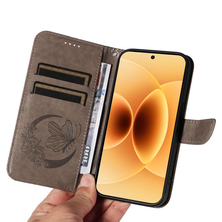 For Xiaomi 17 Swallowtail Butterfly Embossed Leather Phone Case