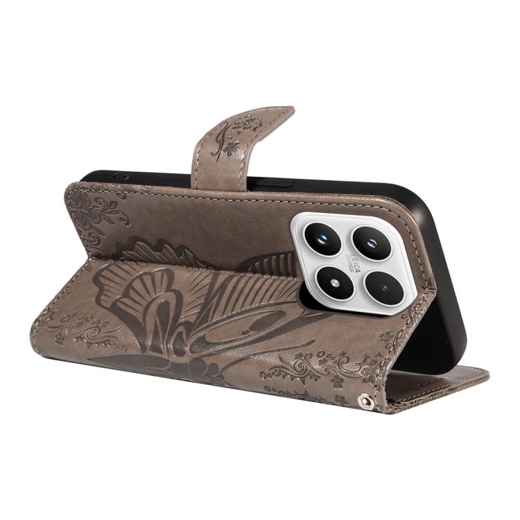 For Xiaomi 17 Swallowtail Butterfly Embossed Leather Phone Case