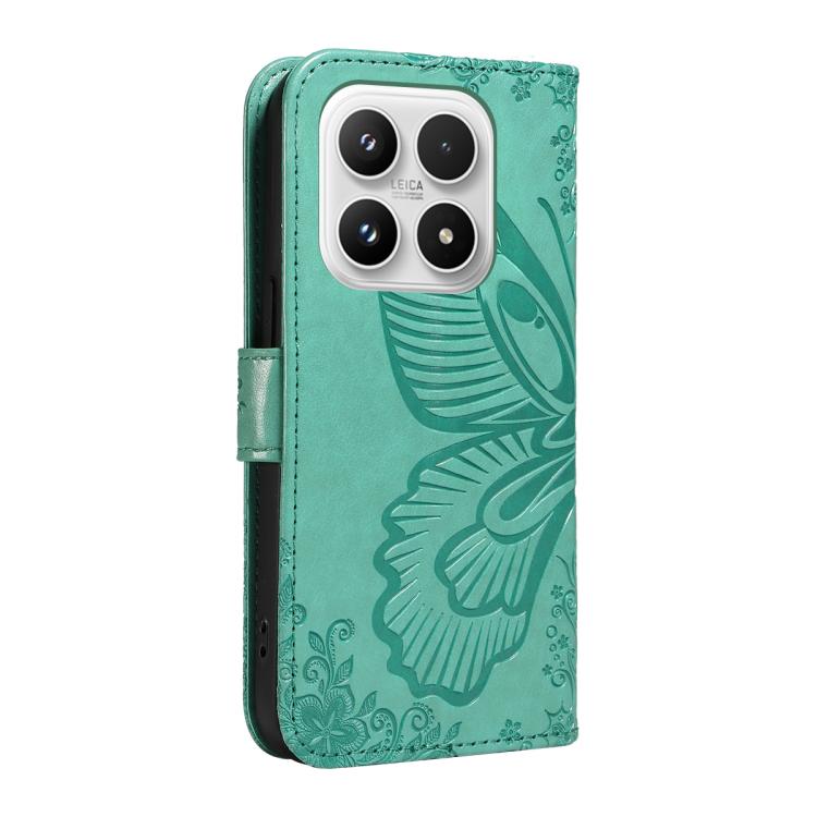 For Xiaomi 17 Swallowtail Butterfly Embossed Leather Phone Case