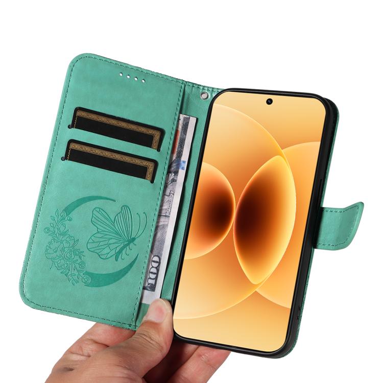 For Xiaomi 17 Swallowtail Butterfly Embossed Leather Phone Case