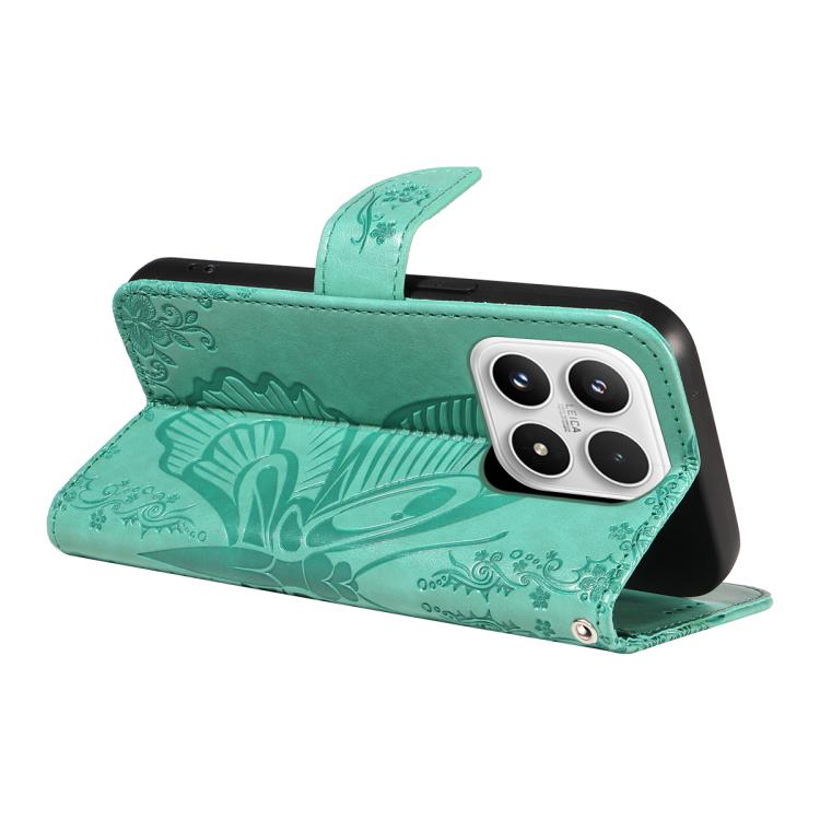 For Xiaomi 17 Swallowtail Butterfly Embossed Leather Phone Case