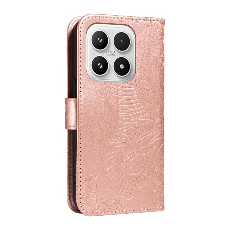 For Xiaomi 17 Swallowtail Butterfly Embossed Leather Phone Case