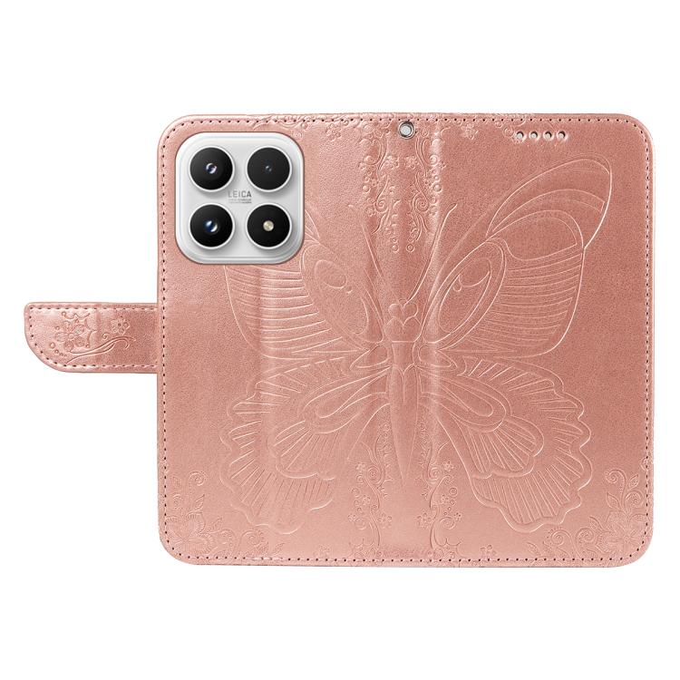 For Xiaomi 17 Swallowtail Butterfly Embossed Leather Phone Case