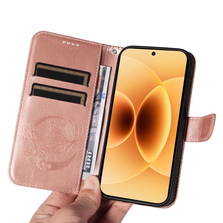 For Xiaomi 17 Swallowtail Butterfly Embossed Leather Phone Case