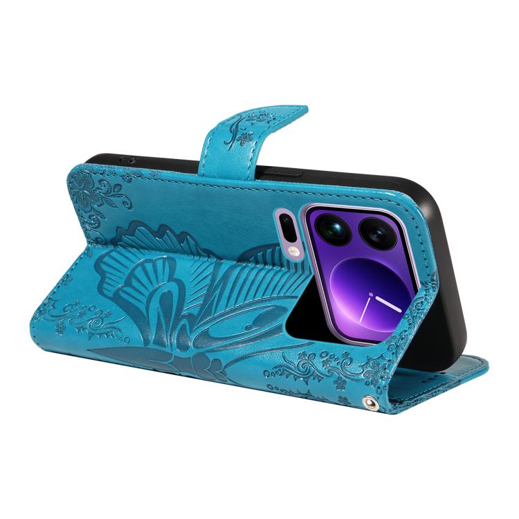 For Xiaomi 17 Pro Max Swallowtail Butterfly Embossed Leather Phone Case