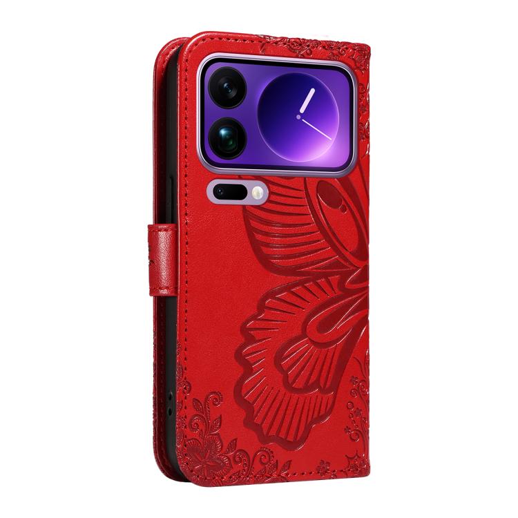 For Xiaomi 17 Pro Max Swallowtail Butterfly Embossed Leather Phone Case