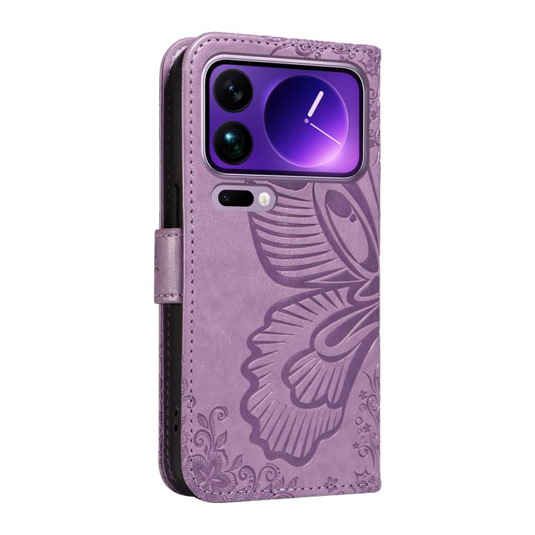 For Xiaomi 17 Pro Max Swallowtail Butterfly Embossed Leather Phone Case