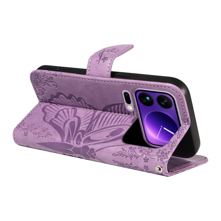 For Xiaomi 17 Pro Max Swallowtail Butterfly Embossed Leather Phone Case