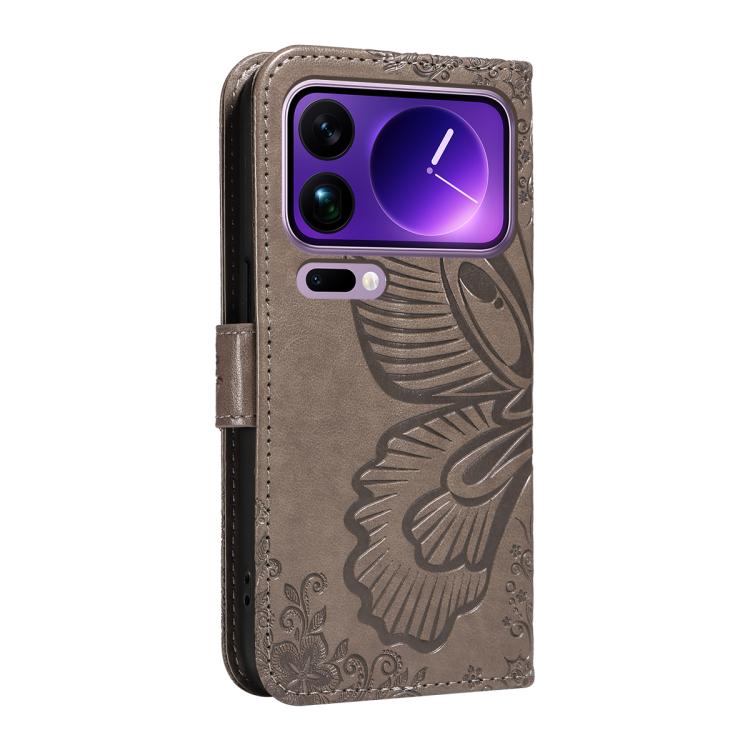 For Xiaomi 17 Pro Max Swallowtail Butterfly Embossed Leather Phone Case